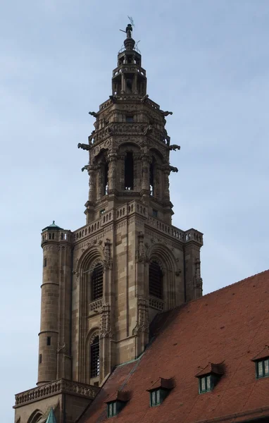 Kilianskirche 的尖塔 — 图库照片