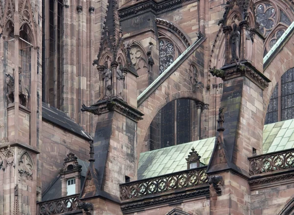 Katedralen i strasbourg närbild — Stockfoto