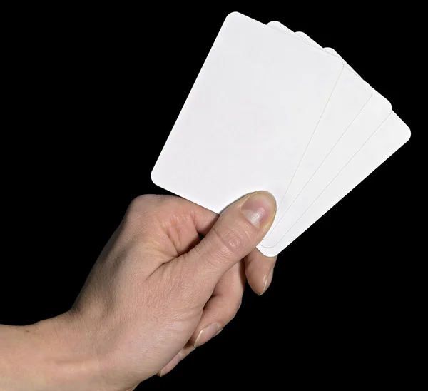 Hand and spread cards — Stock Photo, Image