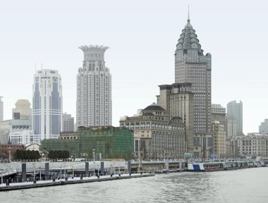 The Bund in Shanghai clipart