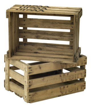 Wooden wine crate clipart