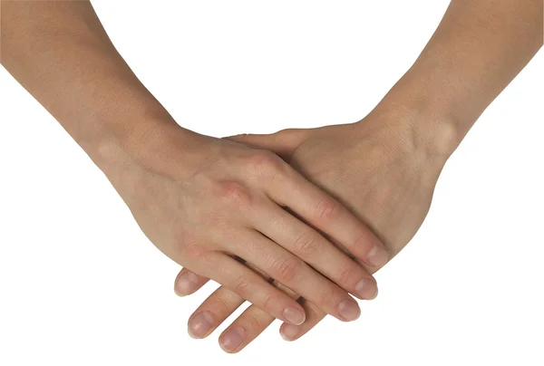 Жіночі руки один на одного — стокове фото