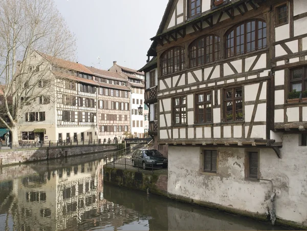 Kanaal landschap in Straatsburg — Stockfoto