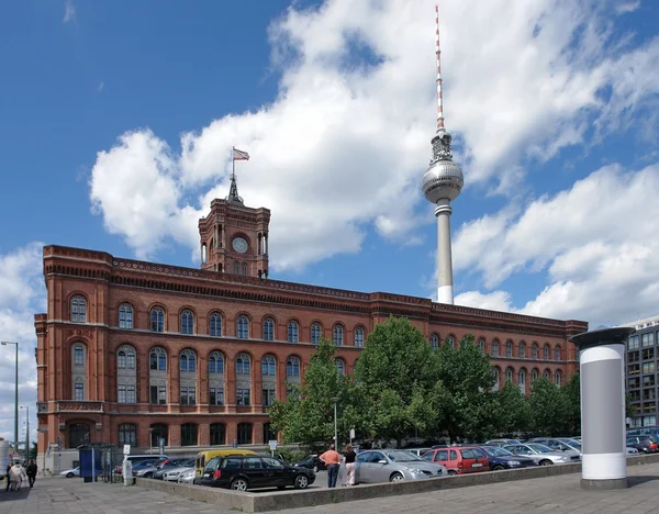 Röda rådhuset i Berlin — Stockfoto