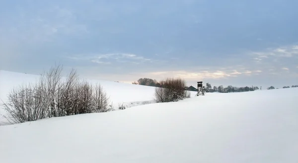 Ländliche Winterlandschaft in hohenlohe — Stockfoto
