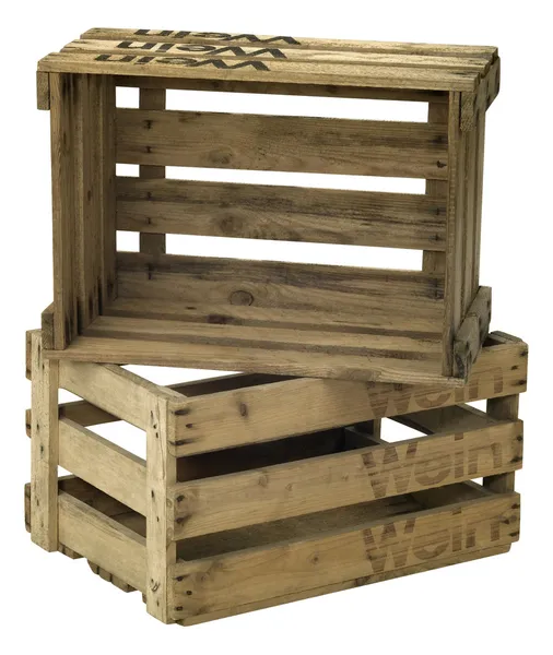 Wooden wine crate — Stock Photo, Image