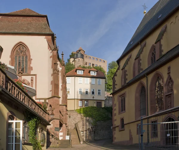 Stiftskirche ve kilianskapelle wertheim içinde — Stok fotoğraf