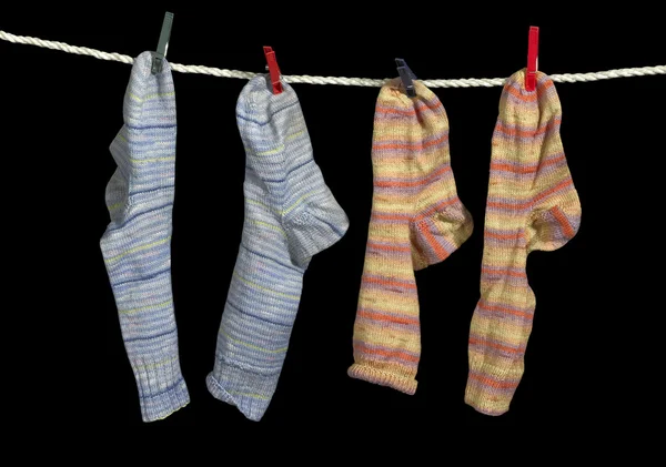 Clothesline and sox — Stock Photo, Image