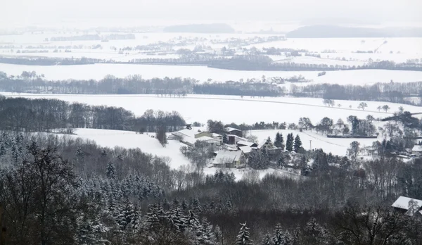 Paesaggi invernali a Hohenlohe — Foto Stock