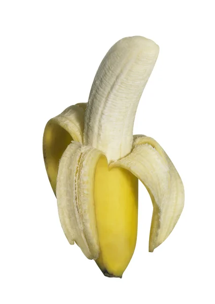 Half peeled banana — Stock Photo, Image