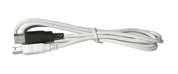 Bound white USB cable — Stock Photo, Image