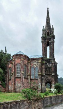 Church ruin at Sao Miguel Island clipart