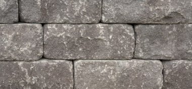 Dry masonry wall detail clipart