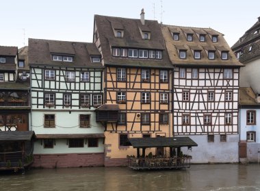 Canal scenery in Strasbourg clipart