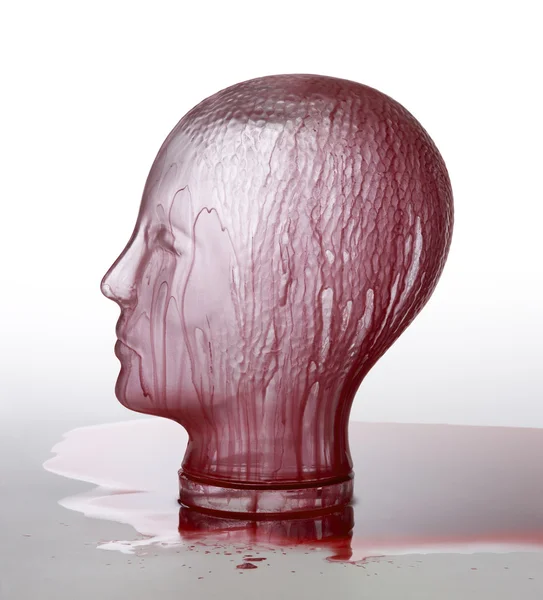 Bloody glass head — Stock Photo, Image
