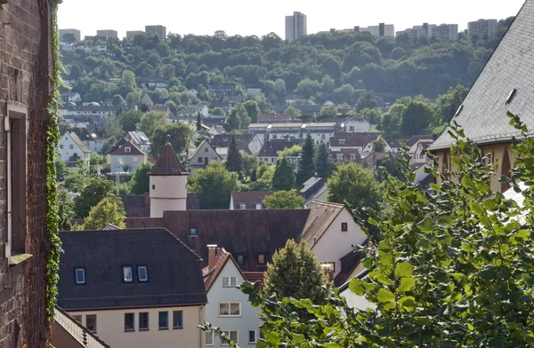 Vista aérea de Wertheim a la hora de verano —  Fotos de Stock