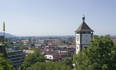 Freiburg im Breisgau in sunny ambiance clipart