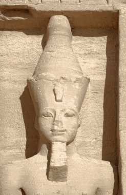 Stone sculpture at Abu Simbel temples clipart