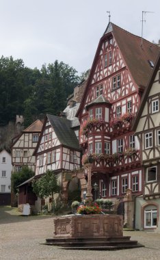 Timbered houses in Miltenberg clipart