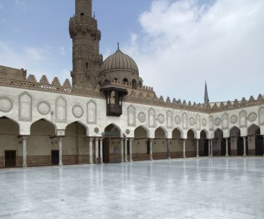 Inside El Azhar Mosque clipart