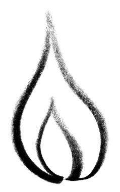 Sketched flame clipart