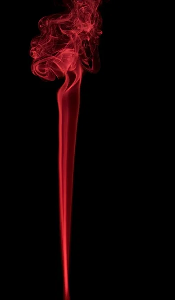 Red smoke detail in black back — Stock Photo, Image