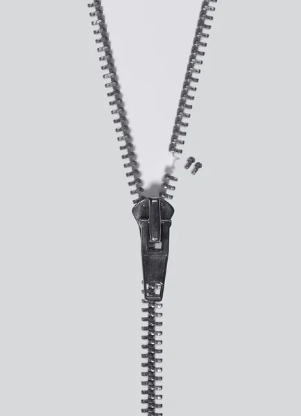 Busted zipper — Stock Photo, Image
