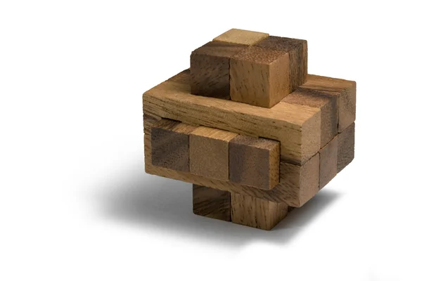 3D-Puzzle aus Holz — Stockfoto