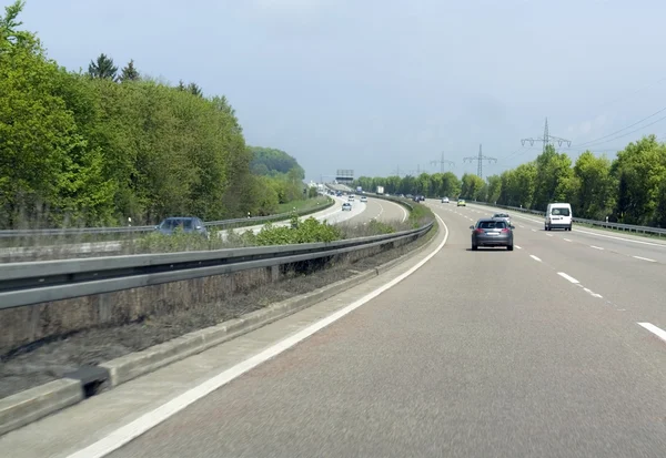 Highway landskap i södra Tyskland — Stockfoto