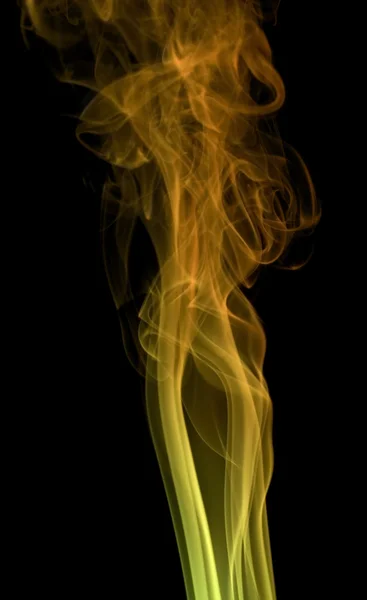 Gekleurde rook in zwarte rug — Stockfoto