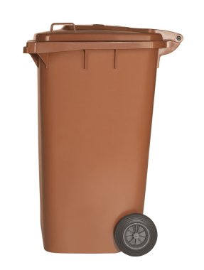 Brown waste container clipart