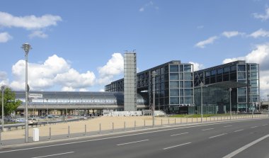 Central station of berlin at summer time clipart