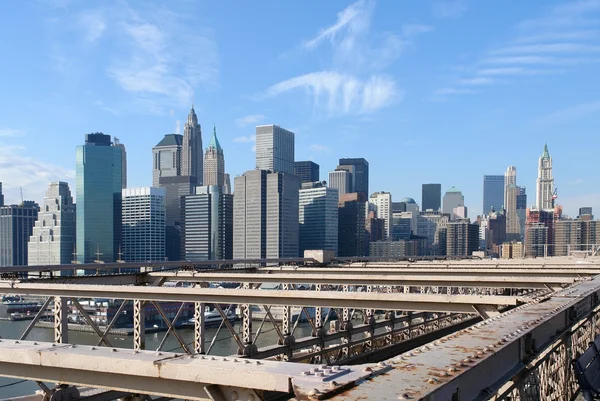 Skyline van New york in zonnige sfeer — Stockfoto