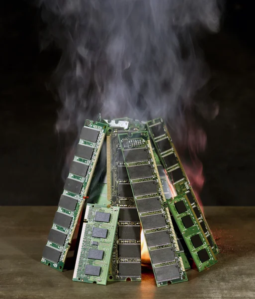 Burning RAM — Stock Photo, Image