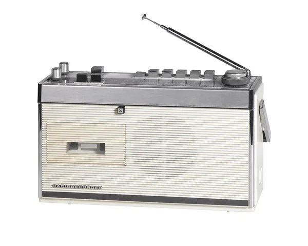 ノスタルジックな白いラジオ — ストック写真