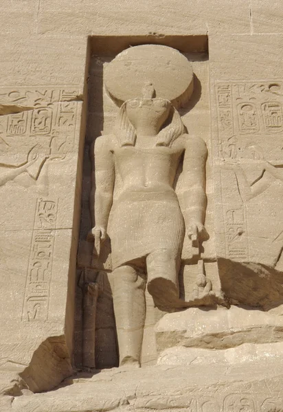 Skulptur an den Abu-Simbel-Tempeln — Stockfoto