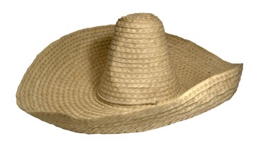 Straw braided sombrero clipart