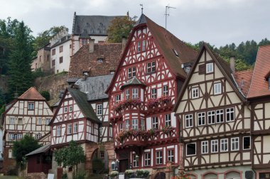 Half timbered houses in Miltenberg clipart