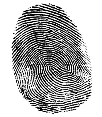 Perfect thumb fingerprint clipart