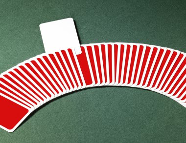 Playing cards in a row clipart