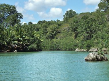 Dominican Republic waterside scenery clipart