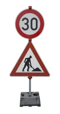 German road signs clipart