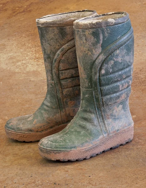 Dirty gumboots — Stock Photo, Image