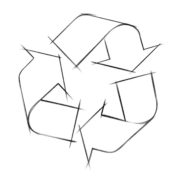 Recycling logo illustratie — Stockfoto