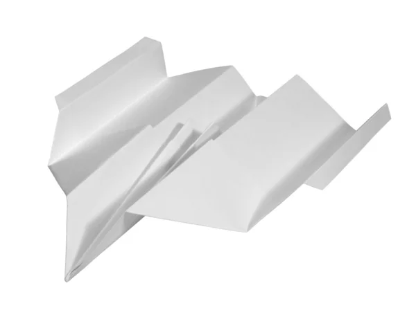 Bílá papírová rovina — Stock fotografie