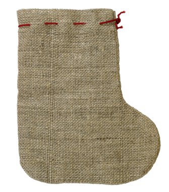 Brown rough christmas sock clipart
