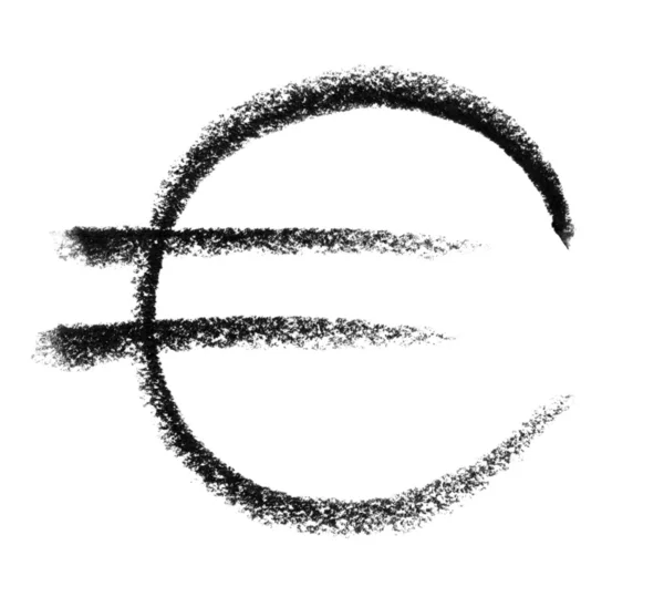 Skica symbolu euro — Stock fotografie