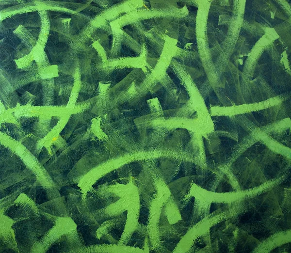 Painted green brush strokes — Stock Photo, Image