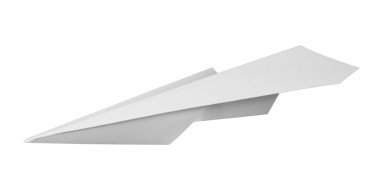 White paper plane clipart