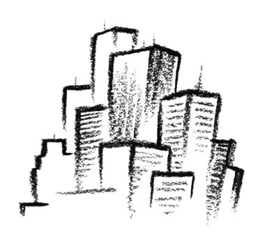 Sketched city clipart